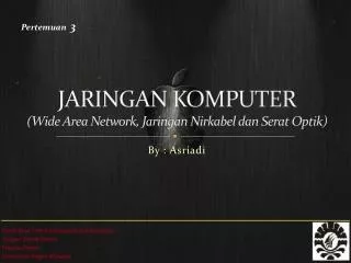 jaringan komputer wide area network jaringan nirkabel dan serat optik