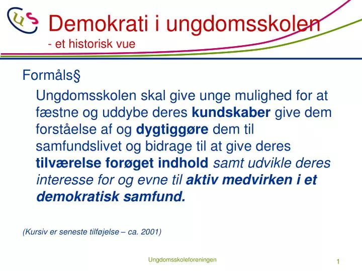 demokrati i ungdomsskolen et historisk vue