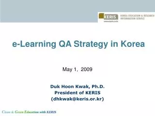 e-Learning QA Strategy in Korea