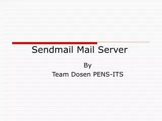sendmail mail server