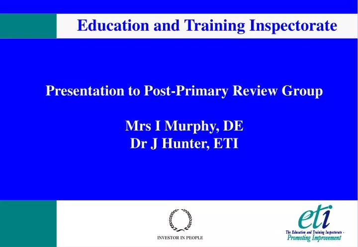 education and training inspectorate