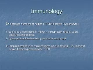 Immunology