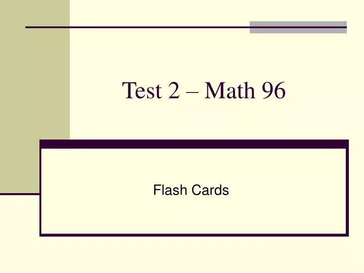 test 2 math 96