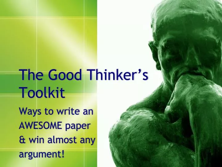 the good thinker s toolkit