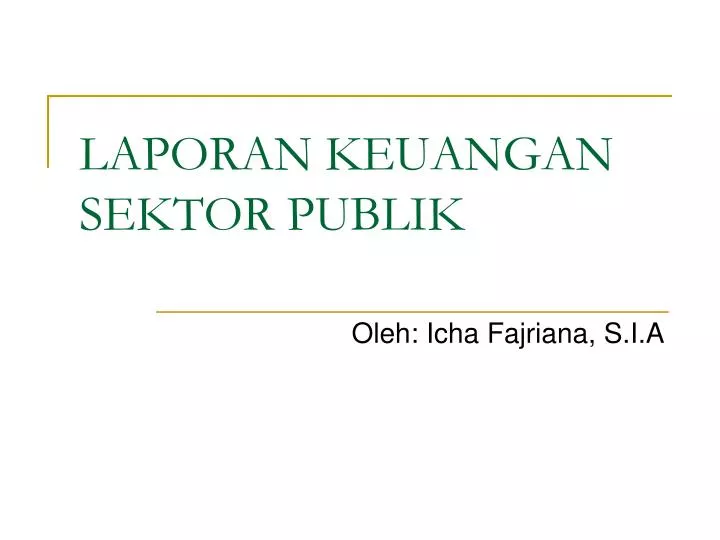 laporan keuangan sektor publik