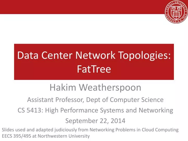 data center network topologies fattree
