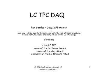 LC TPC DAQ