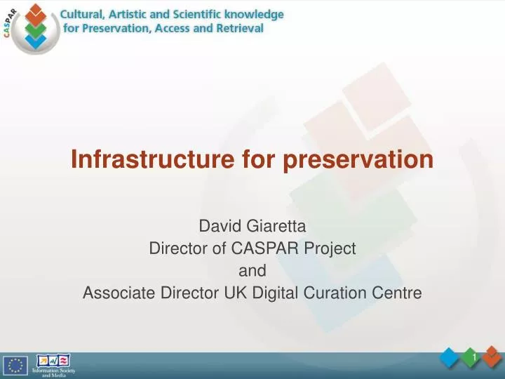 infrastructure for preservation