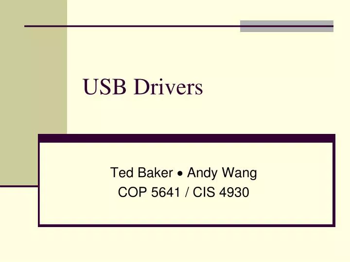 usb drivers