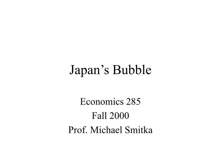 japan s bubble