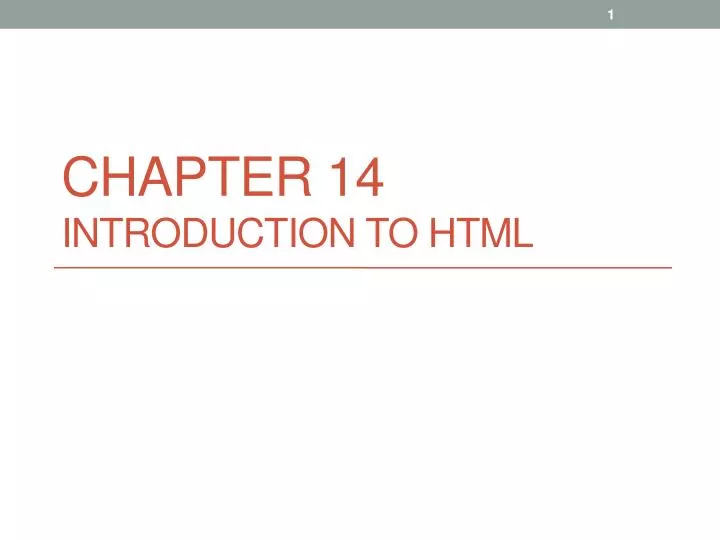 chapter 14 introduction to html