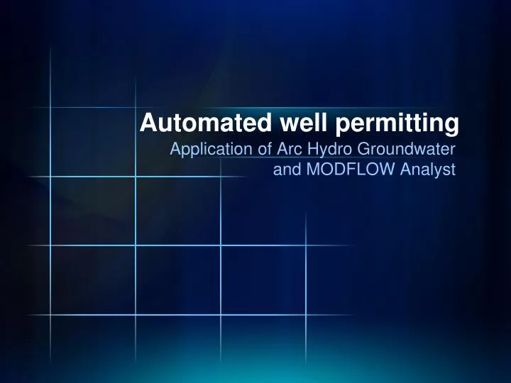 automated well permitting