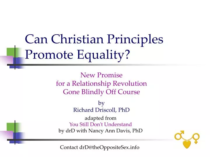 can christian principles promote equality