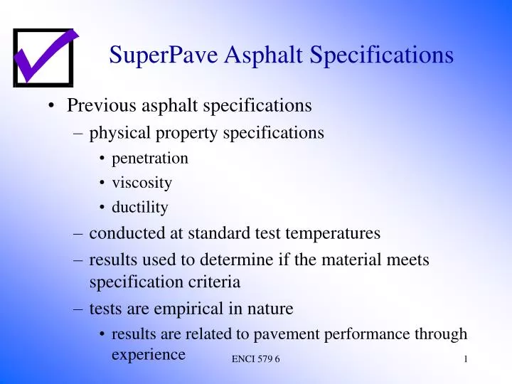 superpave asphalt specifications