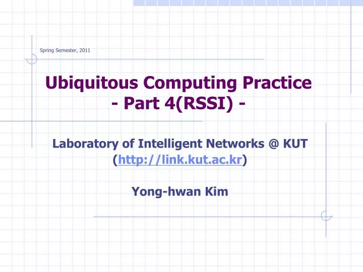 ubiquitous computing practice part 4 rssi