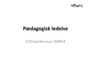 p dagogisk ledelse