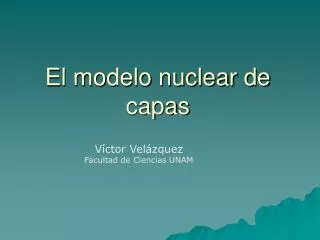 el modelo nuclear de capas