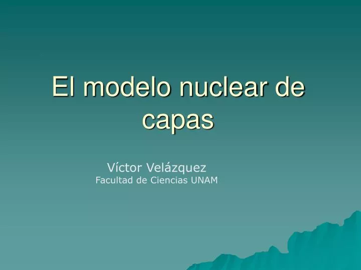 el modelo nuclear de capas