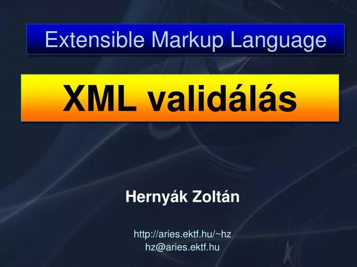 extensible markup language
