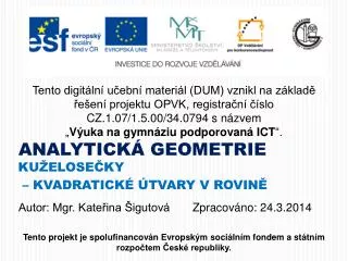 analytick geometrie