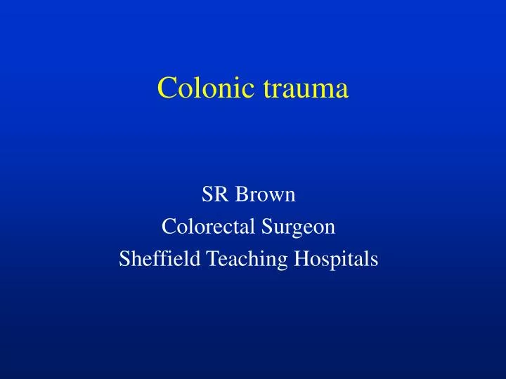 colonic trauma