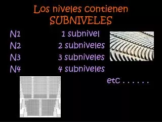 los niveles contienen subniveles