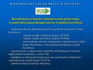koordynacja system w zabezpieczenia spo ecznego w cz ci dotycz cej ubezpiecze na wypadek bezrobocia