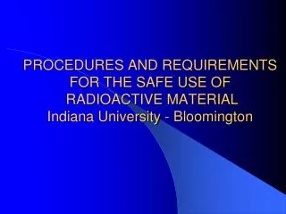 INITIAL AUTHORIZATION TO USE RADIOACTIVE MATERIAL