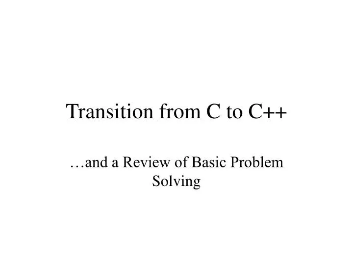 transition from c to c