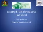 Lesotho STEPS Survey 2012 Fact Sheet
