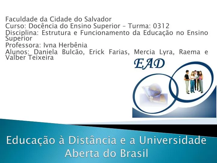 educa o dist ncia e a universidade aberta do brasil