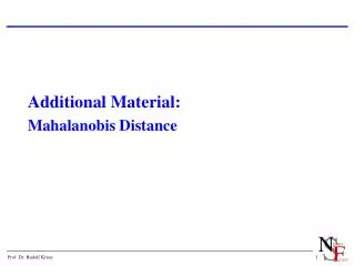 Additional Material: Mahalanobis Distance