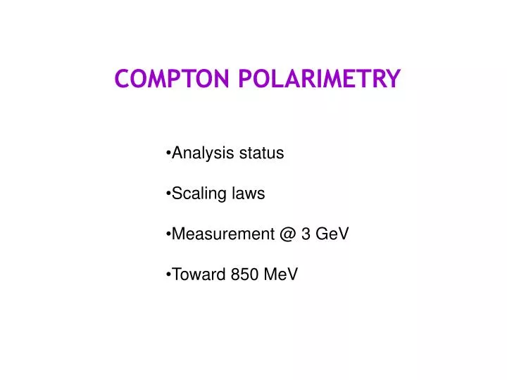compton polarimetry