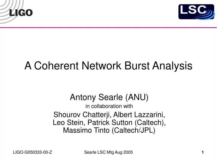 a coherent network burst analysis