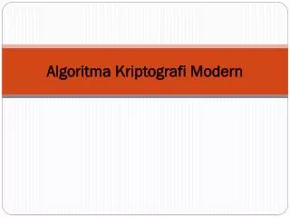 algoritma kriptografi modern