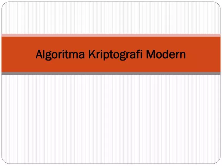 algoritma kriptografi modern
