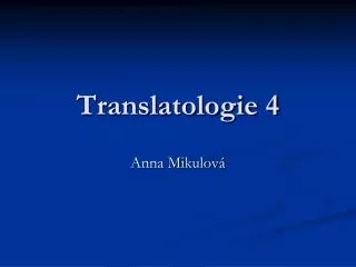 translatologie 4