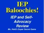 IEP Baloochies! - slide 1