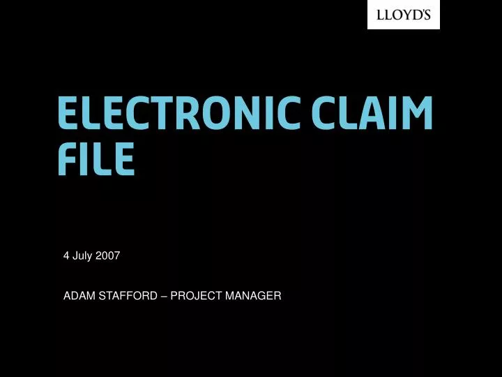 electronic claim file