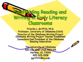 scaffolding reading and writing in early literacy classrooms