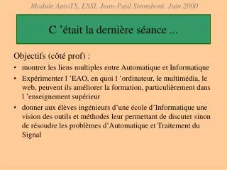 c tait la derni re s ance