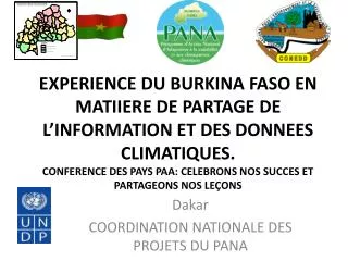 dakar coordination nationale des projets du pana