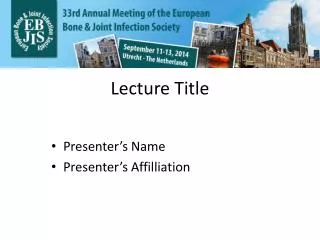 Lecture Title