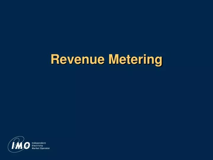 revenue metering