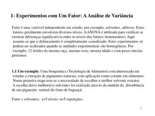 1 experimentos com um fator a an lise de vari ncia