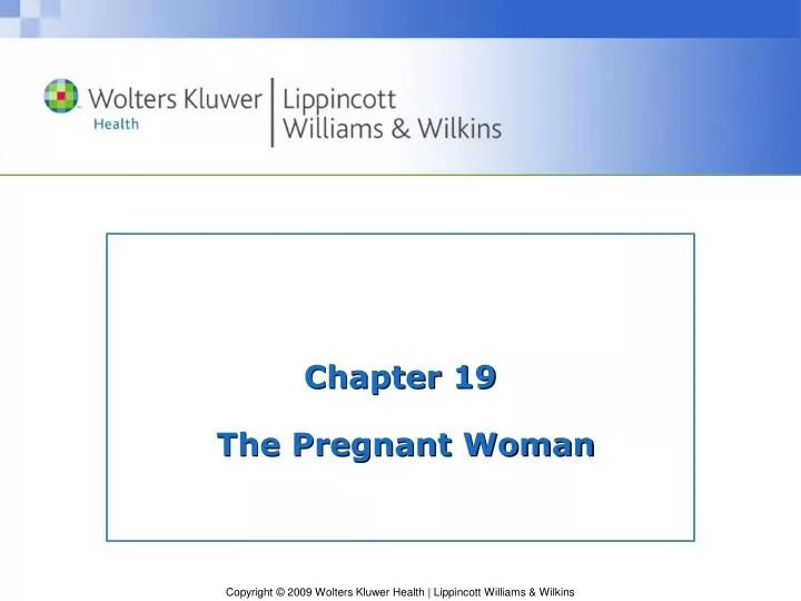 chapter 19 the pregnant woman
