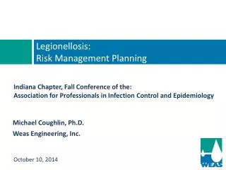 Legionellosis: Risk Management Planning
