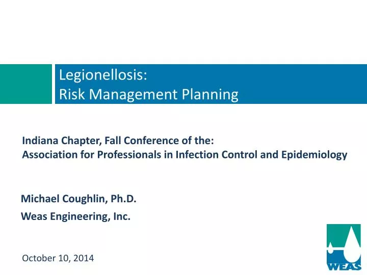 legionellosis risk management planning