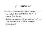 χ 2 Distribution - slide 1