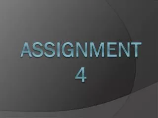 Assignment 4
